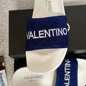 COPY - New VALENTINO Solaia Royal Blue Glittery Slides Size 39 / 6UK Valentino | Shoes | New Valentino Solaia Royal Blue Glittery  main image 2
